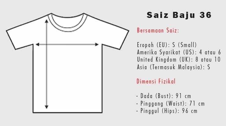 Saiz Baju 36
